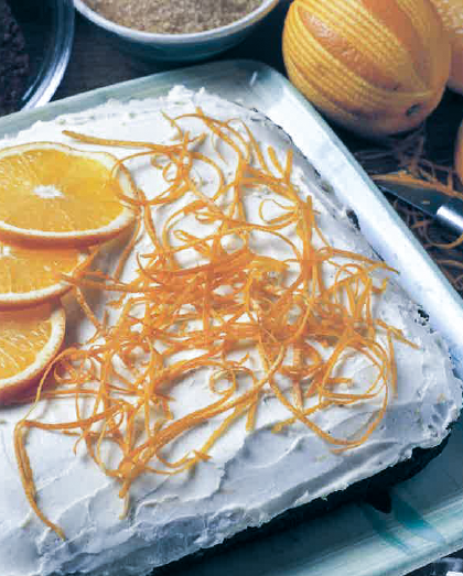 Tarta de naranja y chocolate