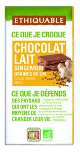 Chocolate con leche y jengibre