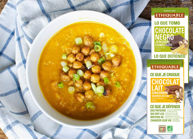 Sopa de quinoa con verduras y dos caprichos de chocolate contra resfriados
