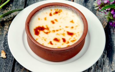 Arroz con leche y naranja