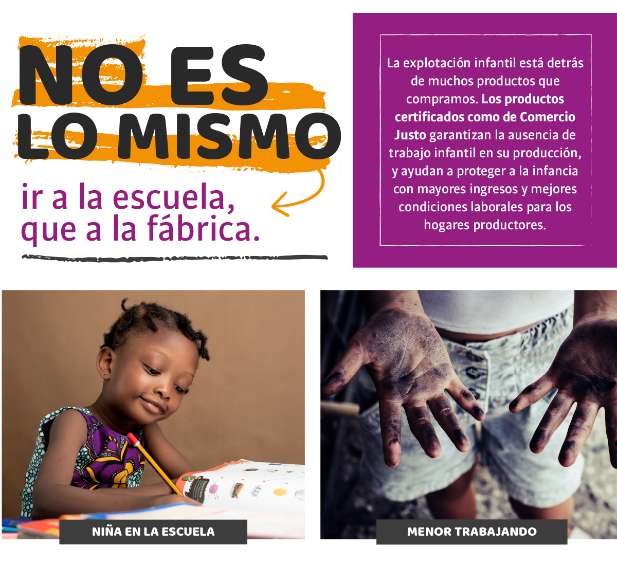 Campaña No es lo mismo. Trabajo infantil. Campaña No es lo mismo. Trabajo infantil.