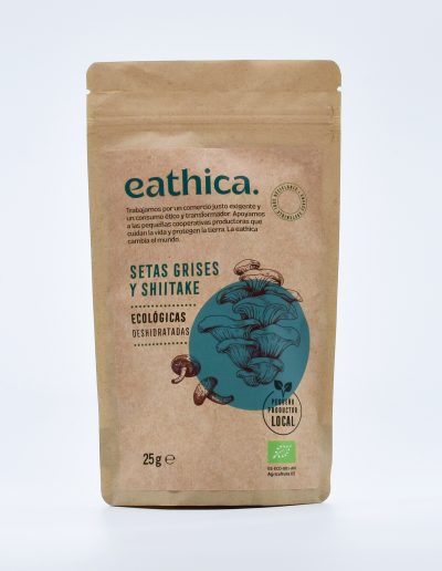 Setas deshidratadas (Grises y Shiitake) eathica BIO 25 g.