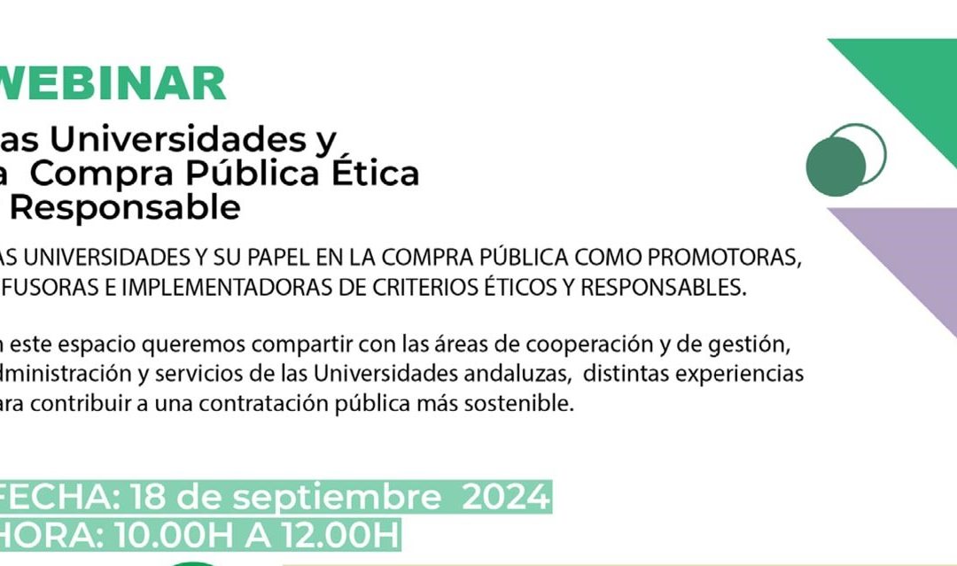 WEBINAR UNIVERSIDADES Y LA COMPRA PÚBLICA ÉTICA Y RESPONSABLE
