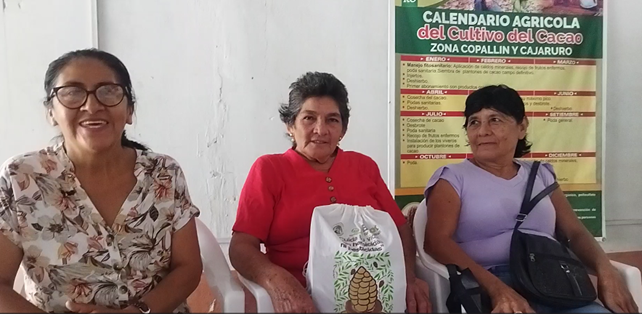 Delicia, María y Natividad durante nuestra entrevista